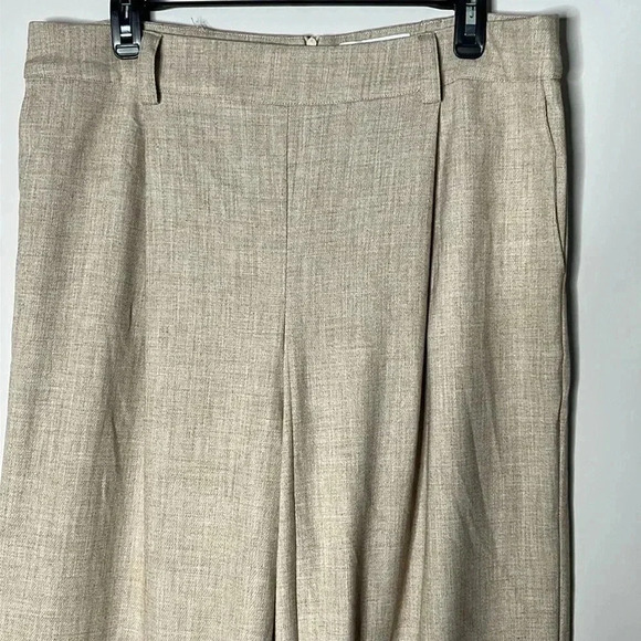 Esmaee Tan Wide Leg Pull On Pants Trousers Size L - Picture 3 of 5